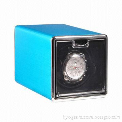 Watch Winder with Anodizing Sky Blue Metal Finish, Single Rotor Series